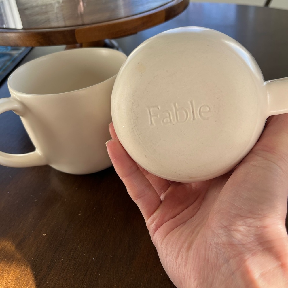 Fable Cream Mugs, set of 2.